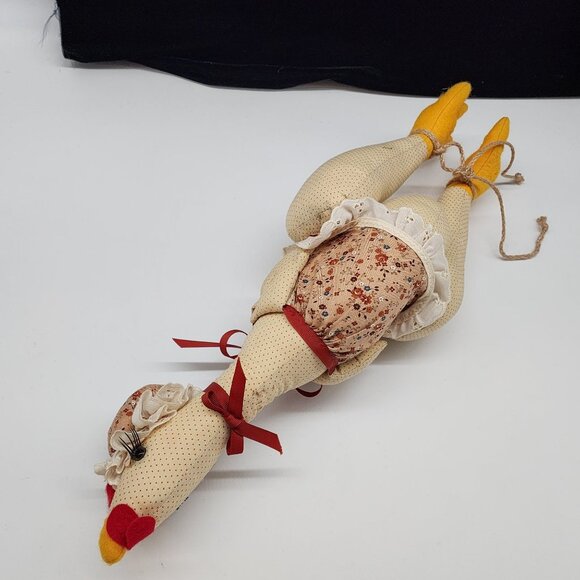 Handmade Hanging Plush Turkey Doll Kitchen Thanksgiving Decor Cotton Fabric - Picture 5 of 8